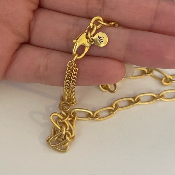 Madewell crystal gold tone pendant necklace - Picture 4 of 6